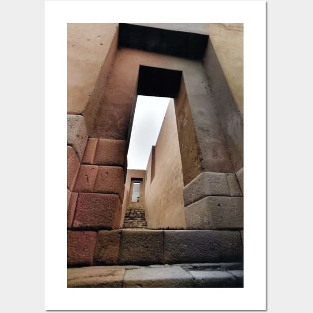 vintage colorized photo of peruvian architecture Wall Art by In Memory of Jerry Frank